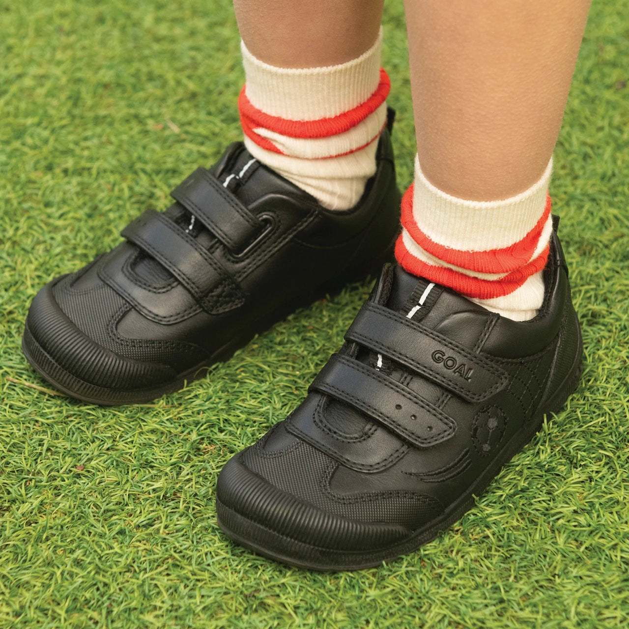 Start-Rite | Hat-Trick | Boys Velcro School Shoe | Black Leather