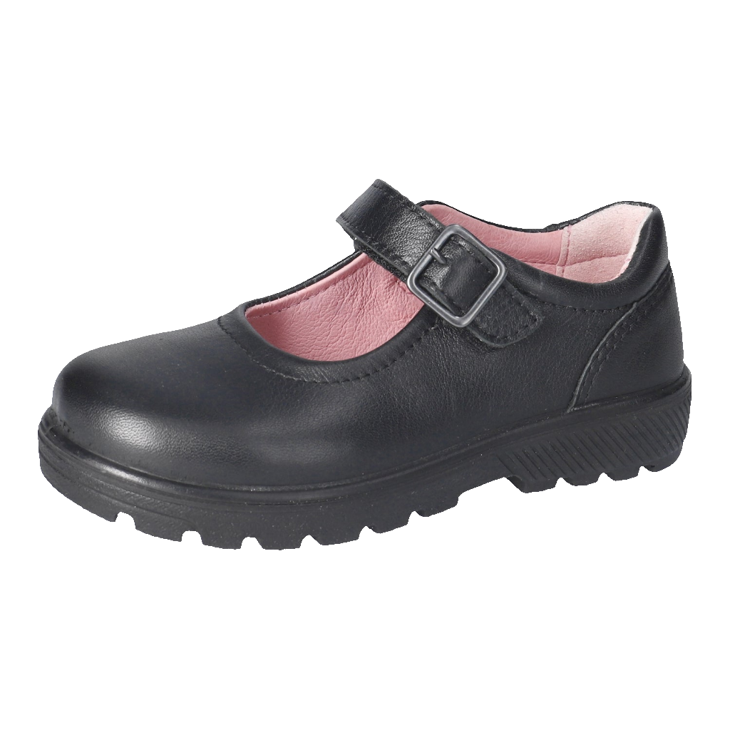 Ricosta | Alice | Girls Velcro School Shoe | Black Leather