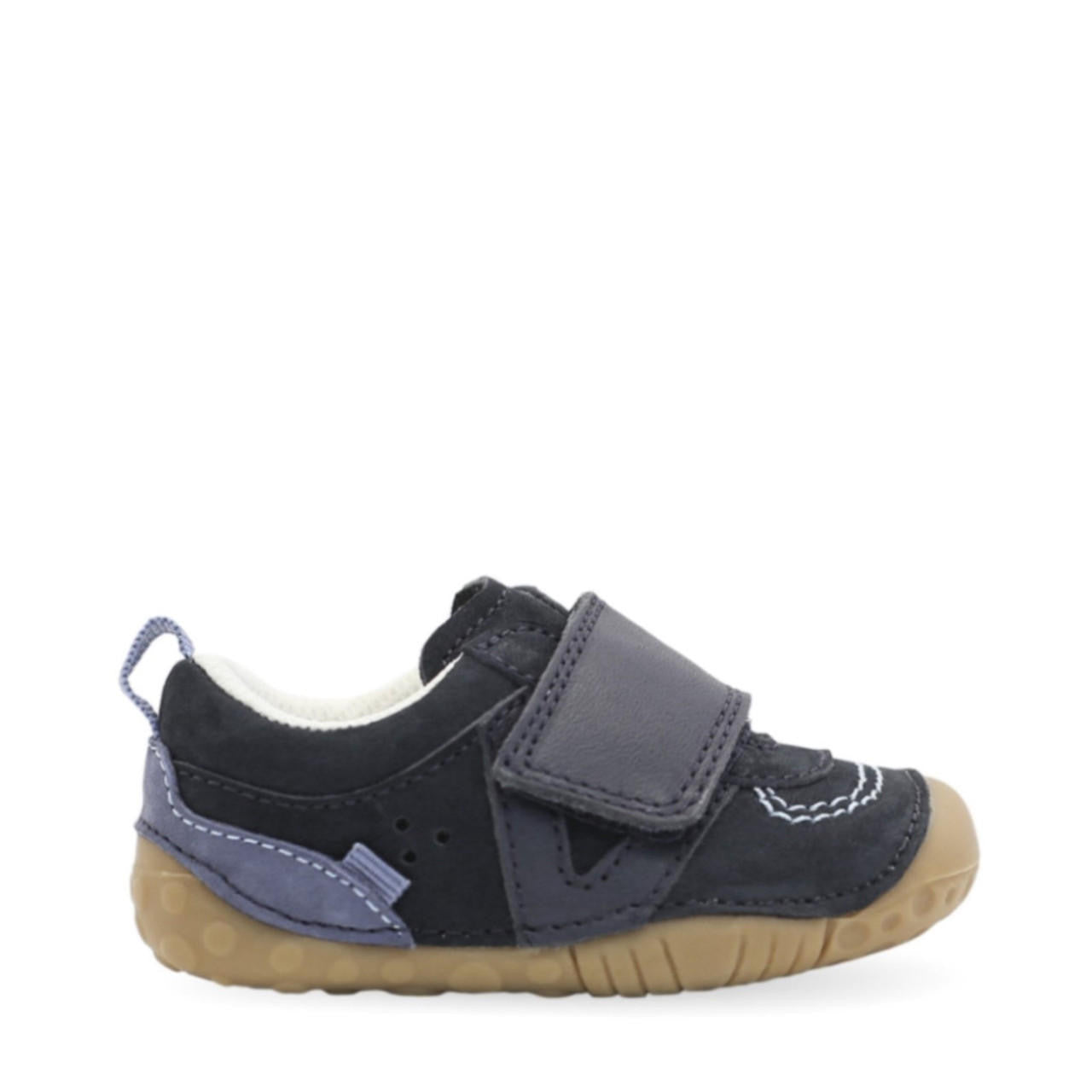 Start-Rite | Chuckle | Boys Velcro Pre-Walker | Navy Nubuck Leather