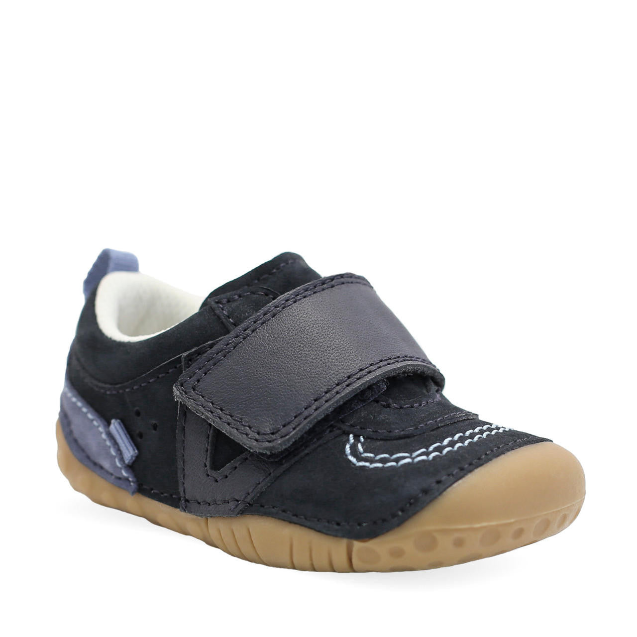 Start-Rite | Chuckle | Boys Velcro Pre-Walker | Navy Nubuck Leather