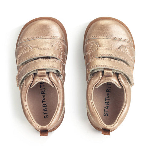 Start-Rite | Maze | Girls Casual Velcro Shoe | Rose Gold Leather
