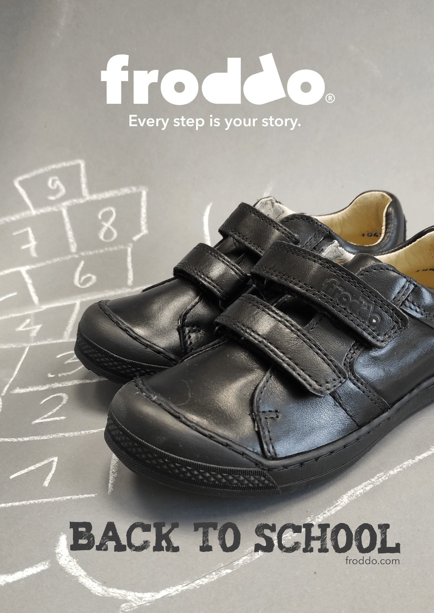 Froddo | Luka | G3130089 | Boys Velcro School Shoe | Black