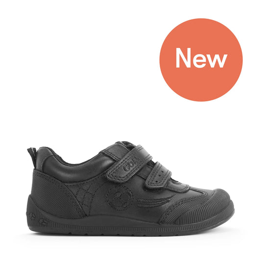 Start-Rite | Hat-Trick | Boys Velcro School Shoe | Black Leather