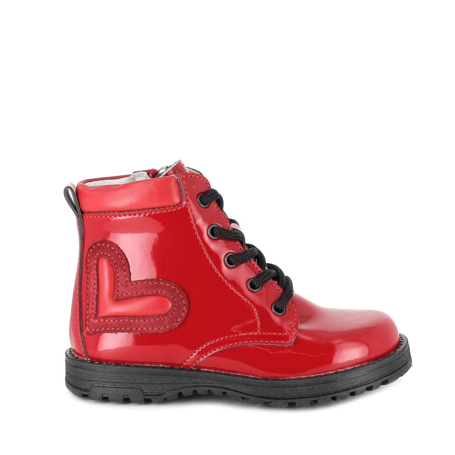 Primigi | 4912300 | Play Casual | Girls Lace/Zip Boot | Red Patent