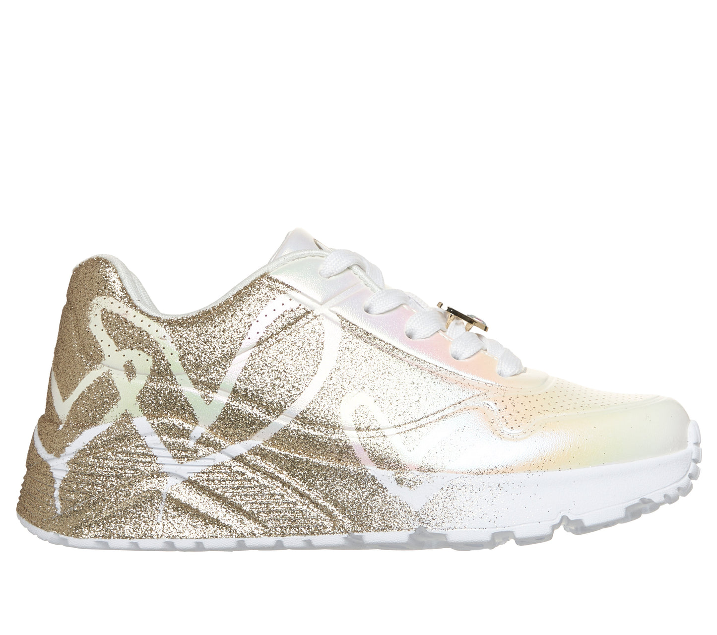 Skechers | Uno Lite - Heartdust Forever | 310814L | Girls Trainer | White / Gold