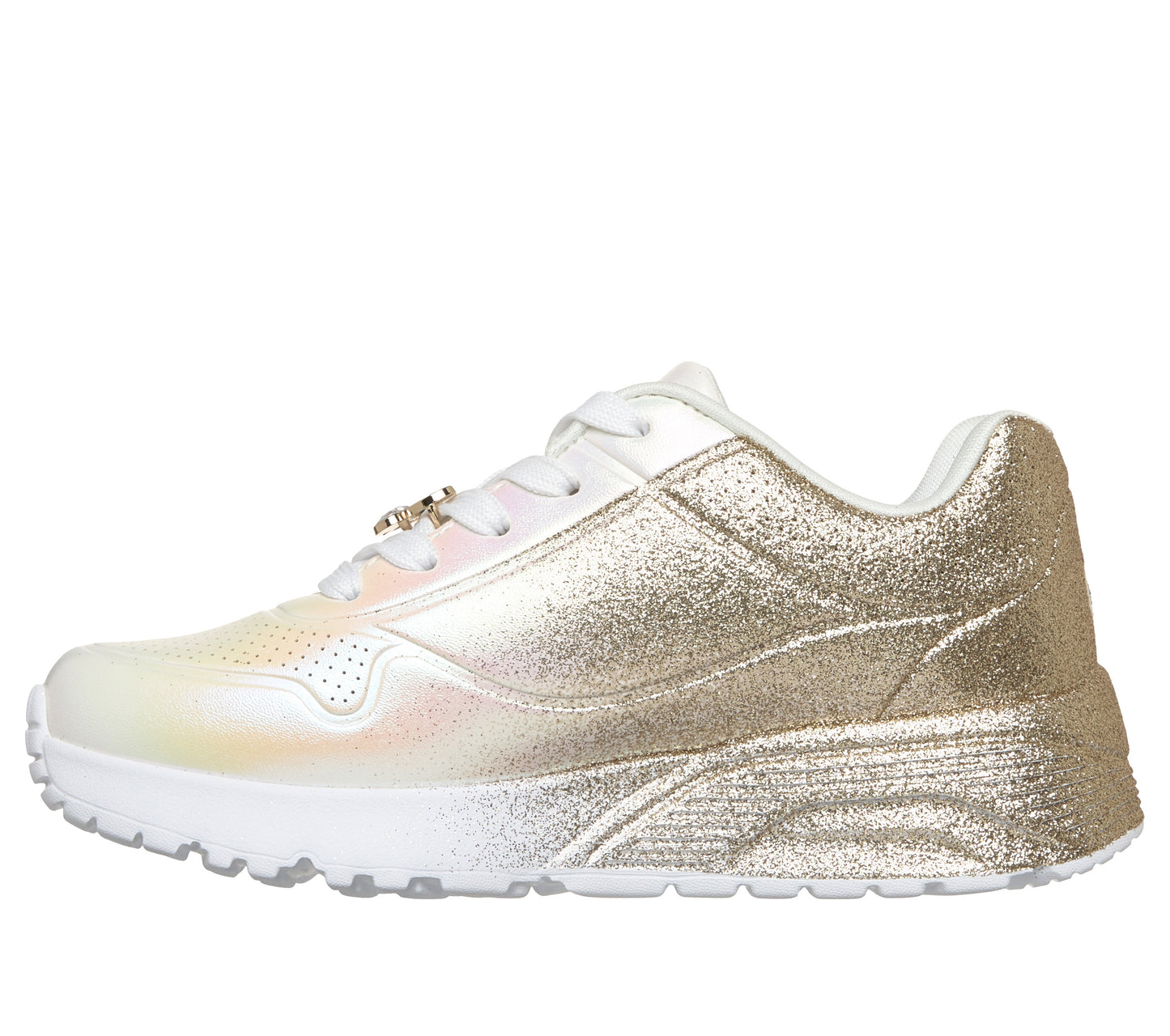 Skechers | Uno Lite - Heartdust Forever | 310814L | Girls Trainer | White / Gold