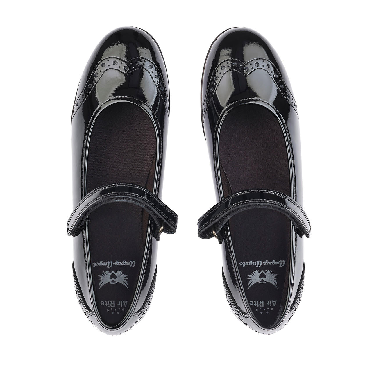 Start-Rite | Impress | Girls Velcro School Shoe | Black Patent