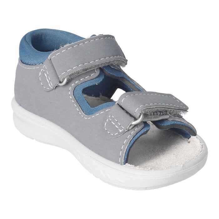 Ricosta | Mantu | Machine Washable / Water Friendly Boys Velcro Sandal | Graphite / Petrol