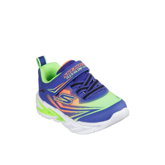 Skechers | Flex-Glow Ultra | 400139N | Boys Light-Up Velcro Trainer | Blue / Multi