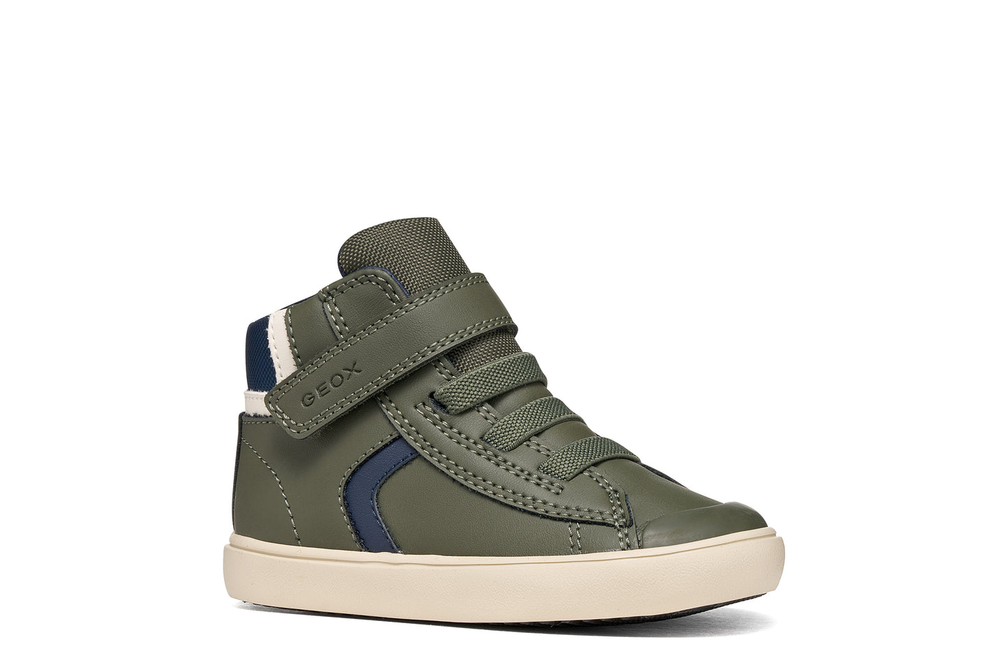 Geox | B461NA | B Gisli Boy | Boys Casual High Top | Dark Green/Navy