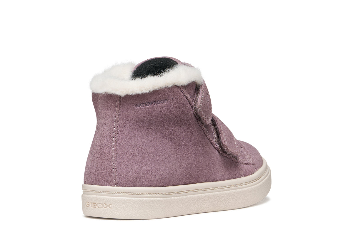 Geox | B465XA | B Nashik Girl | Girls High Top Trainer | Light Prune