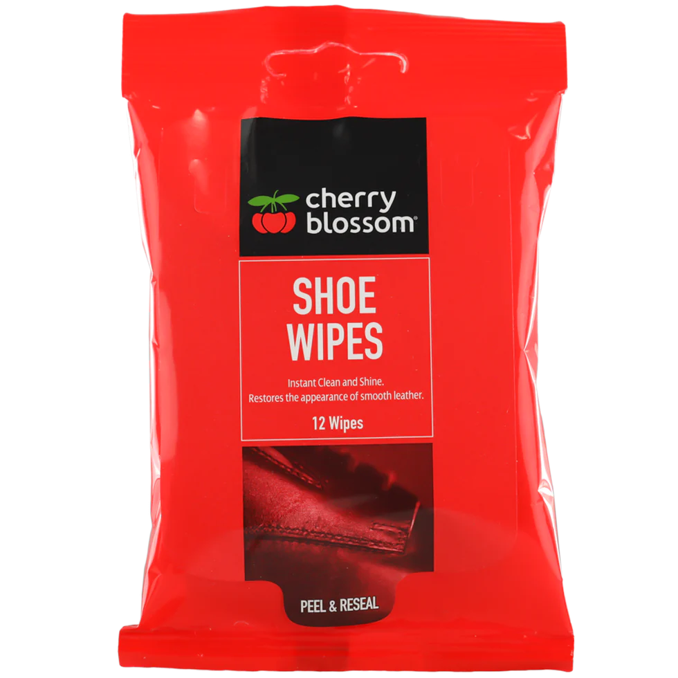 A pack of shoe cleaning wipes by Cherry Blossom.