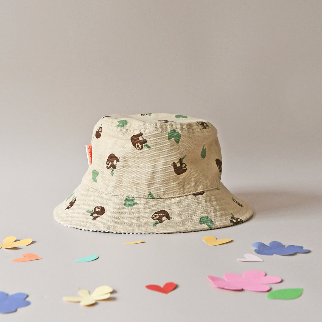Rockahula Sleepy Sloth Reversible Bucket Hat 3 6years Pitter Patter Kids