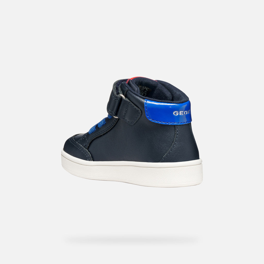 Geox | B565LB | B Eclyper Boy Superman | Casual High-Top Trainer | Navy / Royal