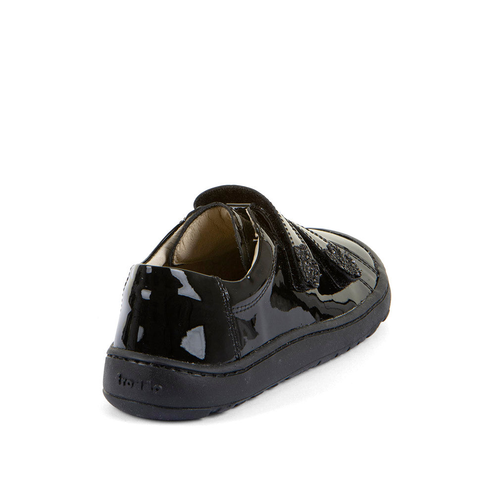 Froddo | Alexandra | G3130300 | Girls Barefoot Velcro School Shoe | Black Patent