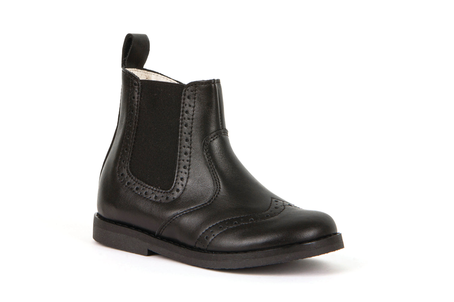 A girls Chelsea boot by Froddo, style G3160061, in black leather with zip fastening.