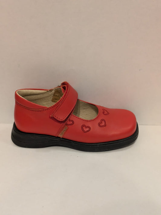 Step2wo | Girls Mary Jane Shoes | Red | Size EU27 / UK 9