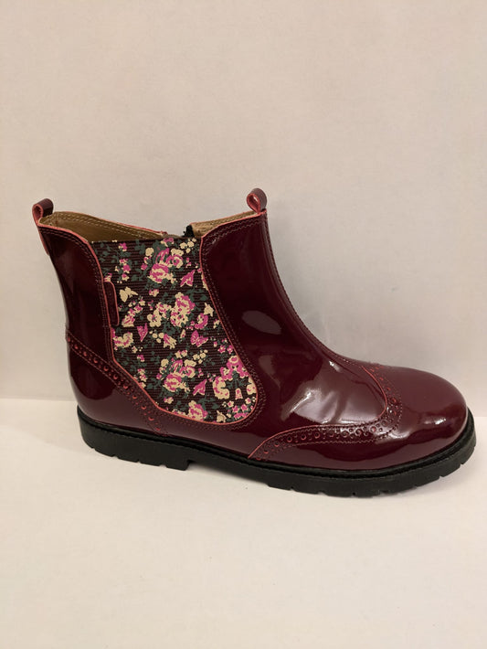 Start-Rite | Girls Chelsea Boots | Burgundy Patent | UK4 / EU37