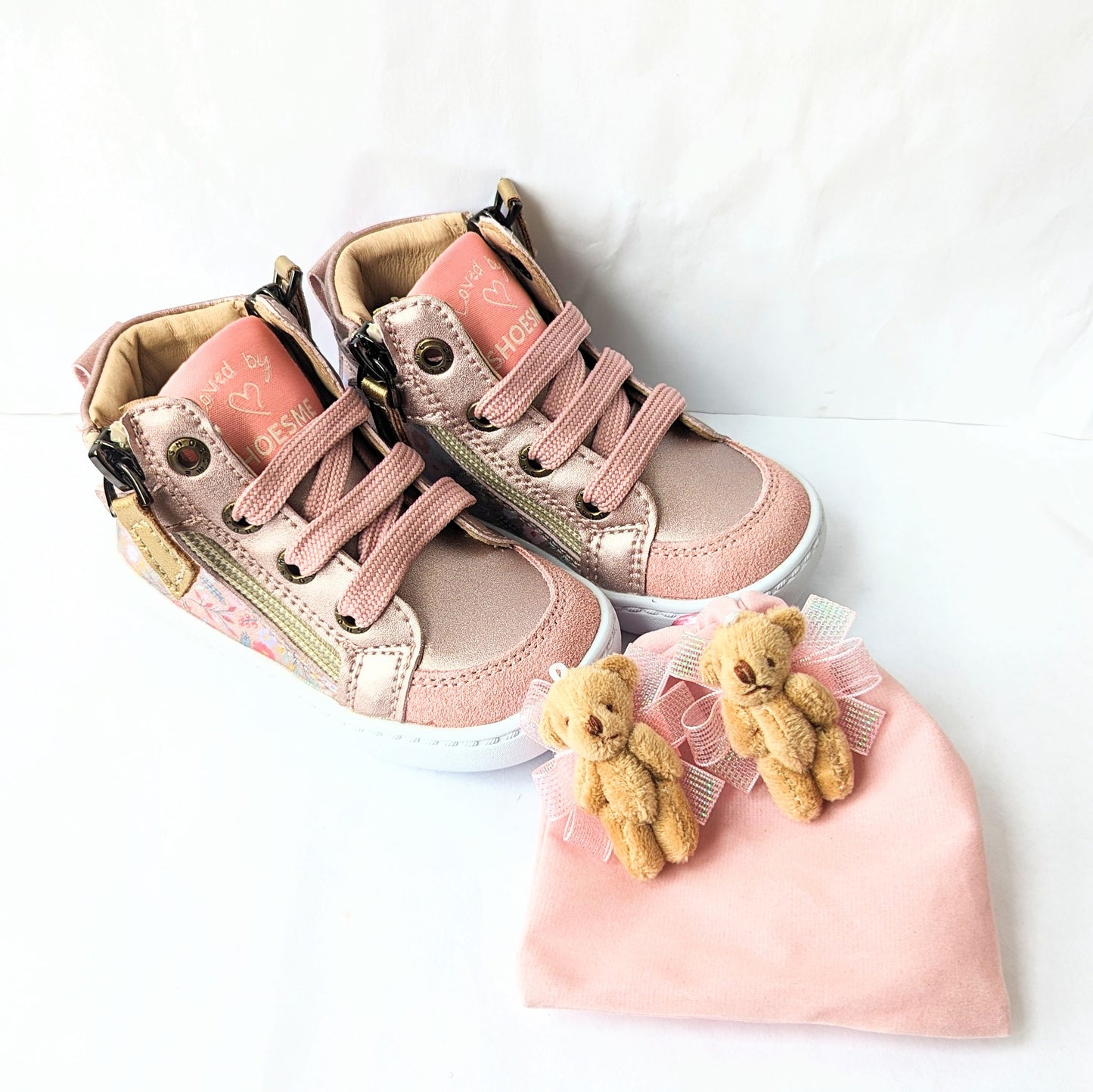 Shoesme  | FL23W008-B | Girls Boot | Rose Gold with Teddy Bear