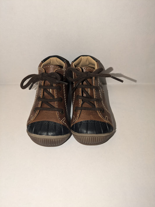 GBB | Noe |Boys Lace Up Boot | Brown Leather | Size EU19 / UK3