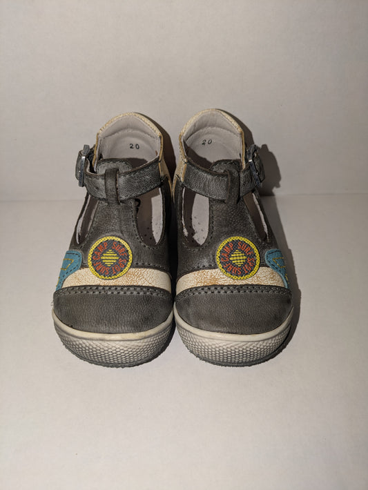 GBB | Mario | Boys Closed Toe Sandals | Grey/Orange/Turquoise | Size EU20 / UK4