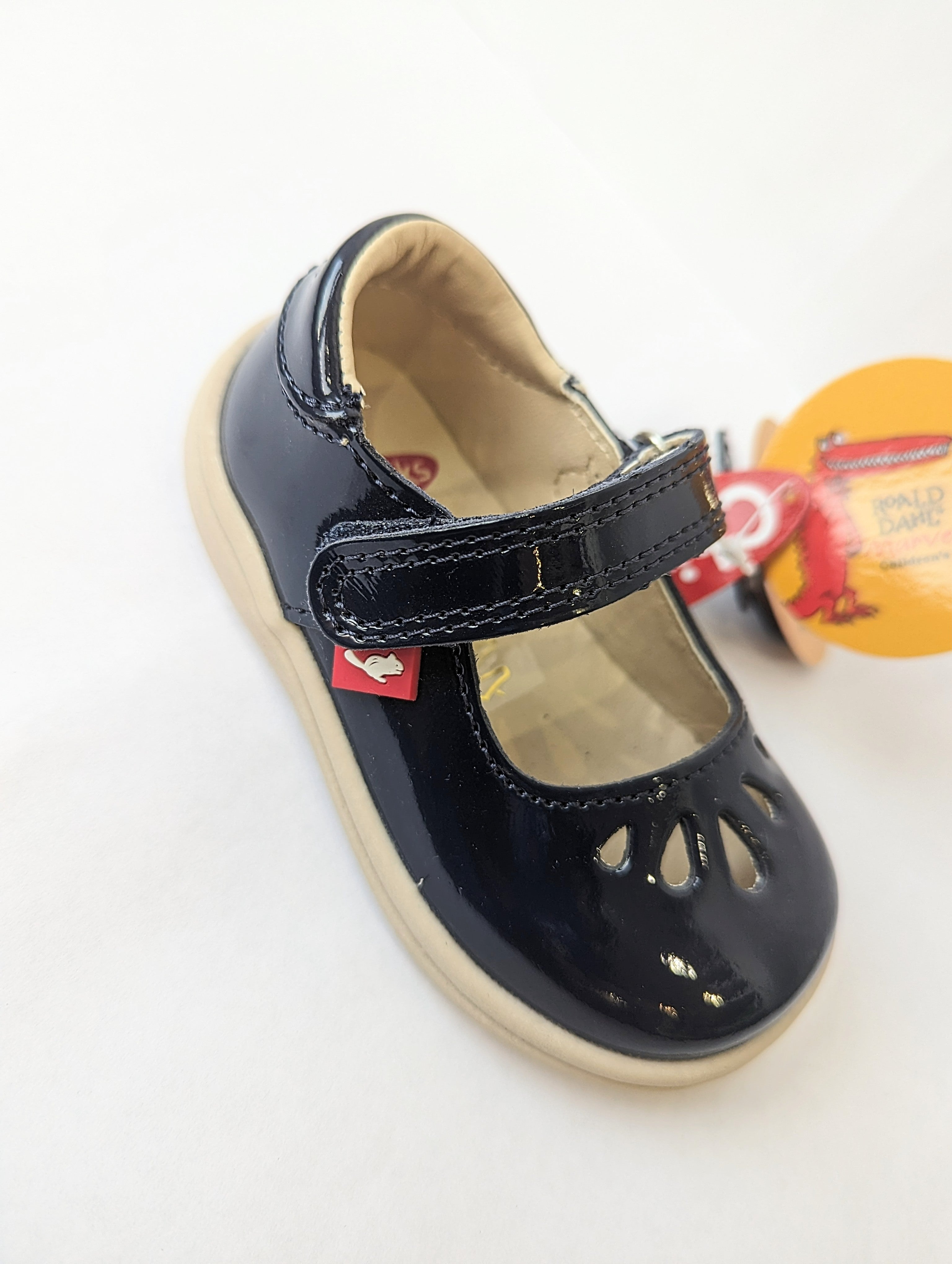Chipmunks Elsa Girls Mary Jane Shoe Navy Patent Pitter Patter Kids