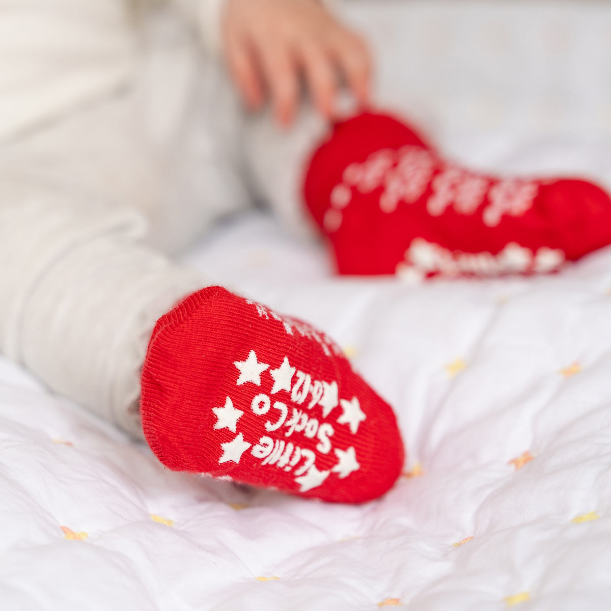 The Little Sock Company | Baby and Toddler Socks | Non-Slip Stay-On | Snowflake | Christmas Gift