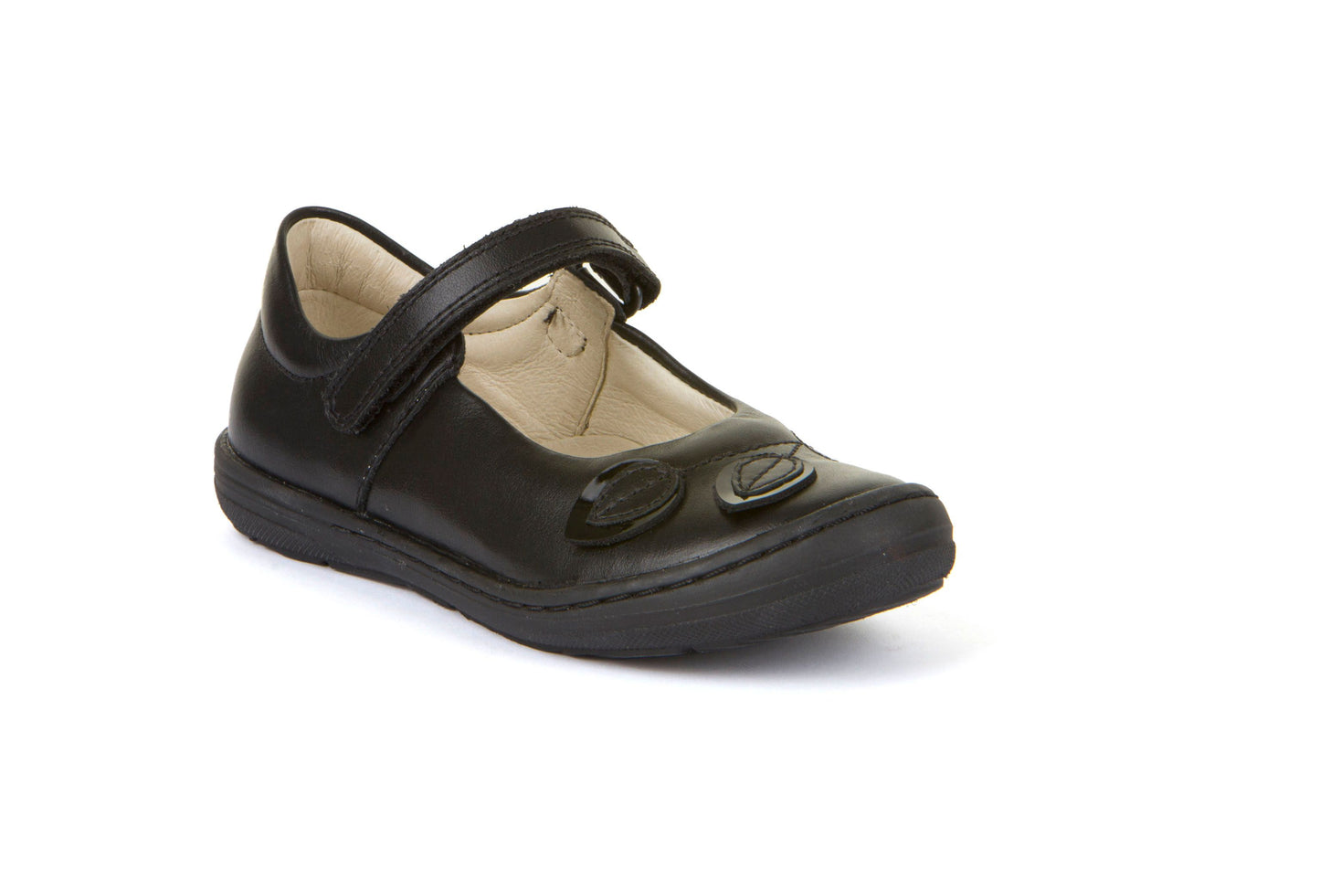 Froddo | Mia L | G3140180 | Girls Velcro School Shoe | Black Leather