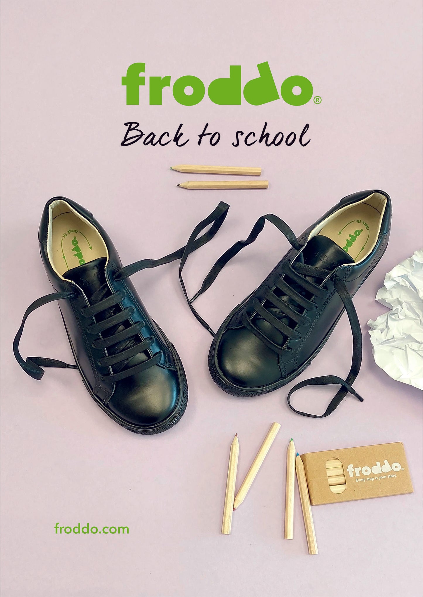 Froddo | Morgan L | G4130059 | Boys Lace-Up School Shoe | Black Leather