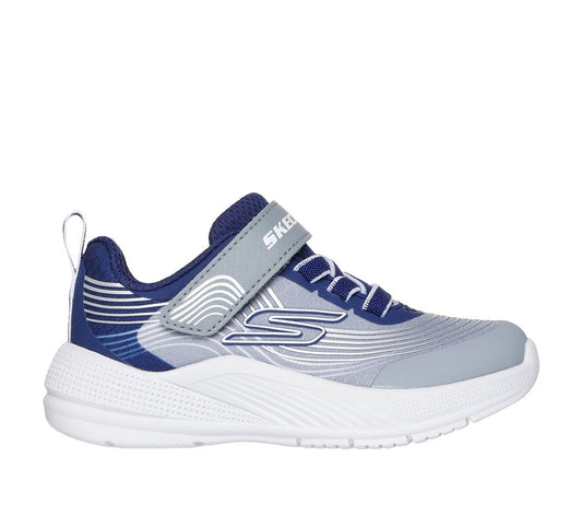 Skechers | Microspec Advance | 403926N | Boys Trainer | Light Grey / Navy
