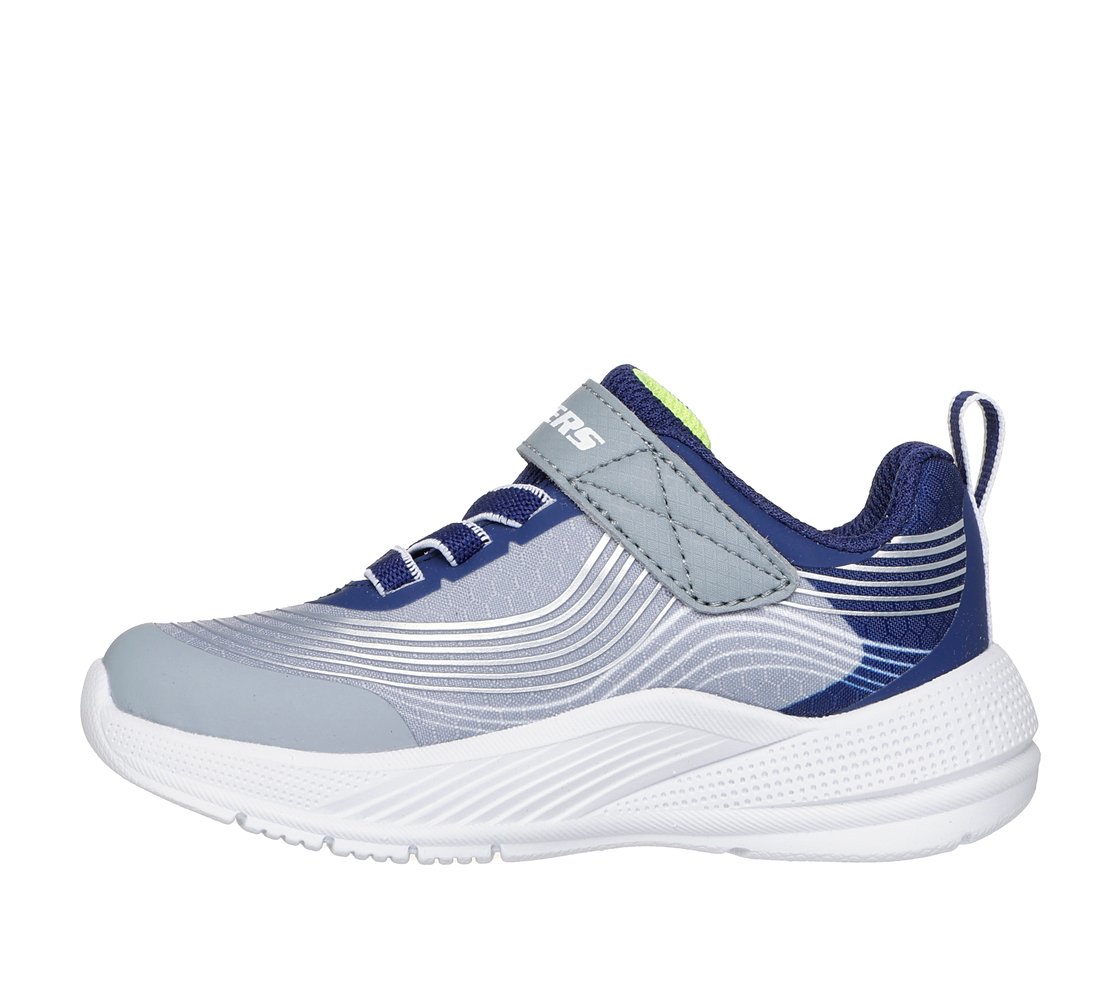 Skechers | Microspec Advance | 403926N | Boys Trainer | Light Grey / Navy