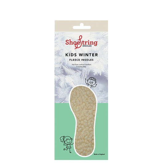 Fleece insoles by Shoestring. Above view.
