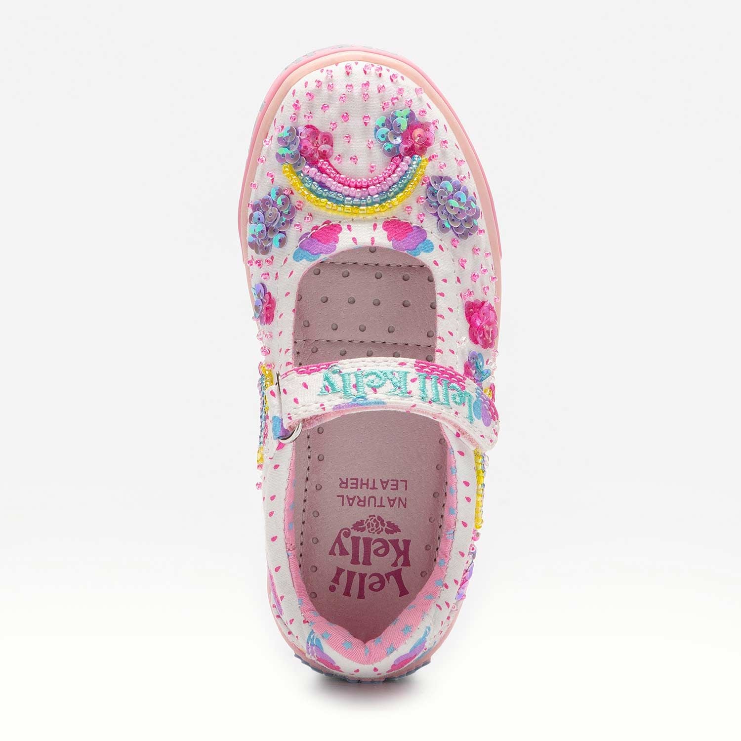 Lelli Kelly LK2031 Allegra Dolly Girls Canvas Shoe White Fantasy Pitter Patter Kids