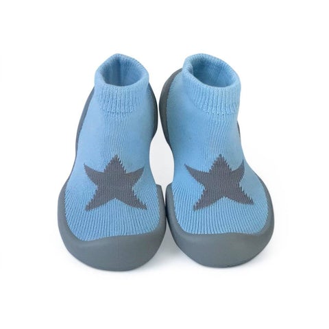 Step Ons | Boys pram shoe| Blue/grey |